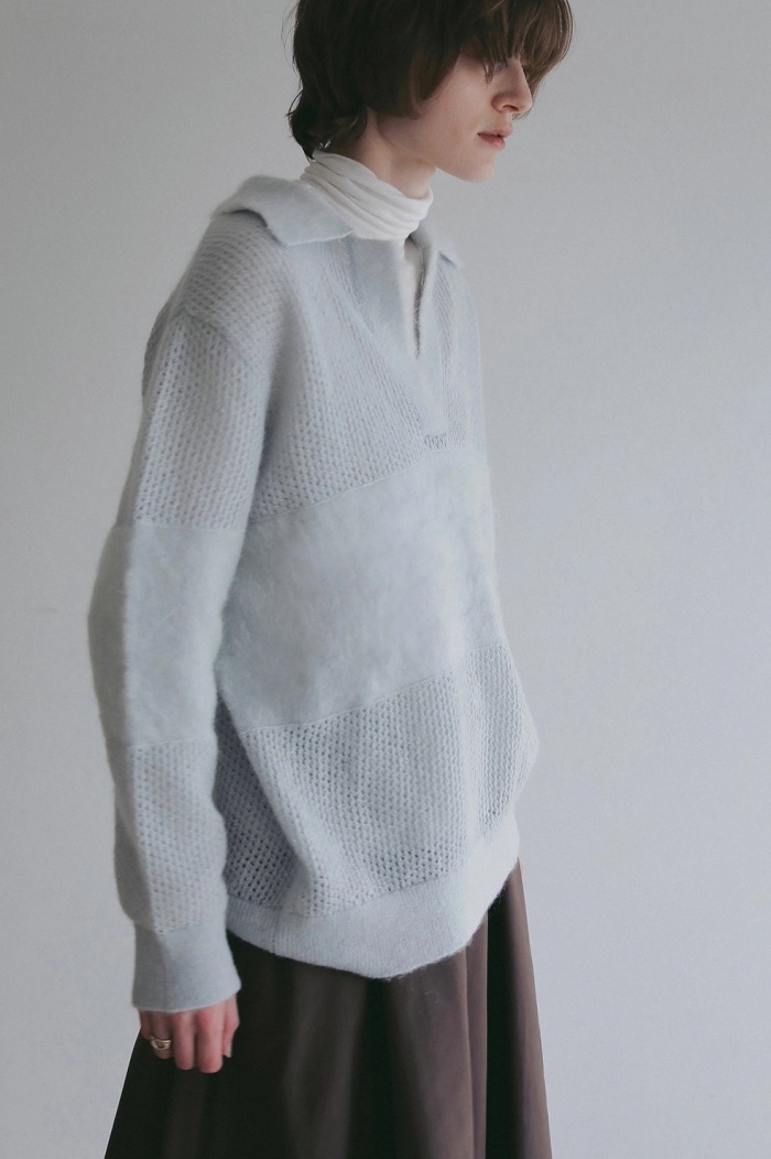 MANOF（マノフ） 正規商品 ニット モヘア ポロ ニットMOHAIR POLO KNIT