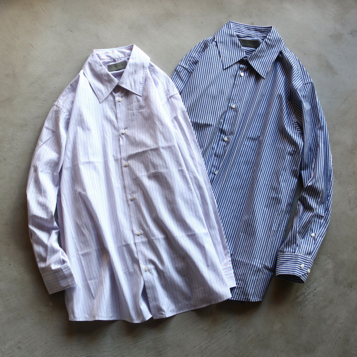 これからの夏にピッタリ！大活躍！ ROARK ストライプシャツ Mサイズ 黒/青 クロ シャツ KURO タイプライター ストライプ 100/- TYPEWRITER