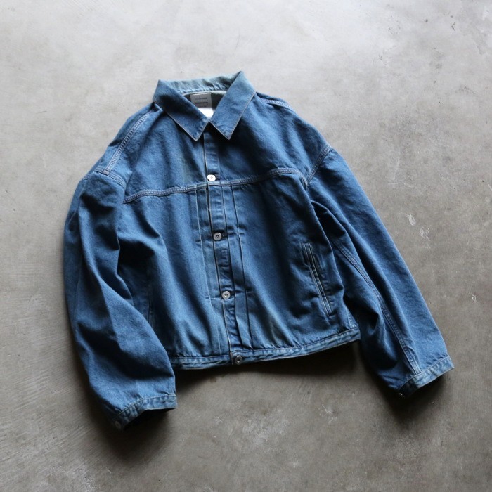 KURO ダメージデニムジャケット　サイズM KURO ブルゾン アウター 「KURO / クロ」DENSE ONE WASH/ビンテージ