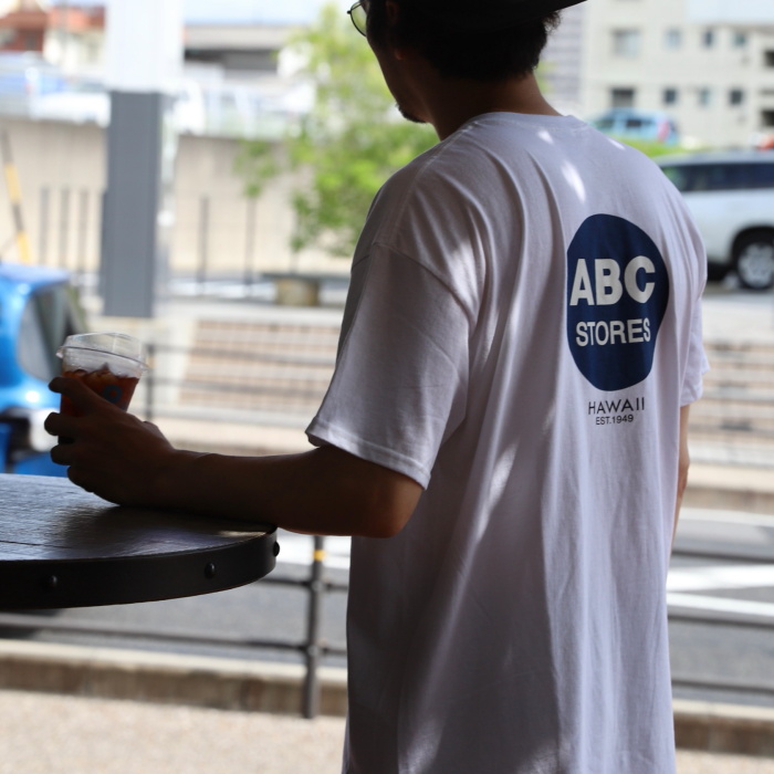 ABCストア ハワイ Hawaii ABC STORES 正規品 ユニセックス クラシック Tシャツ ホワイト/ネイビー/杢ブルー