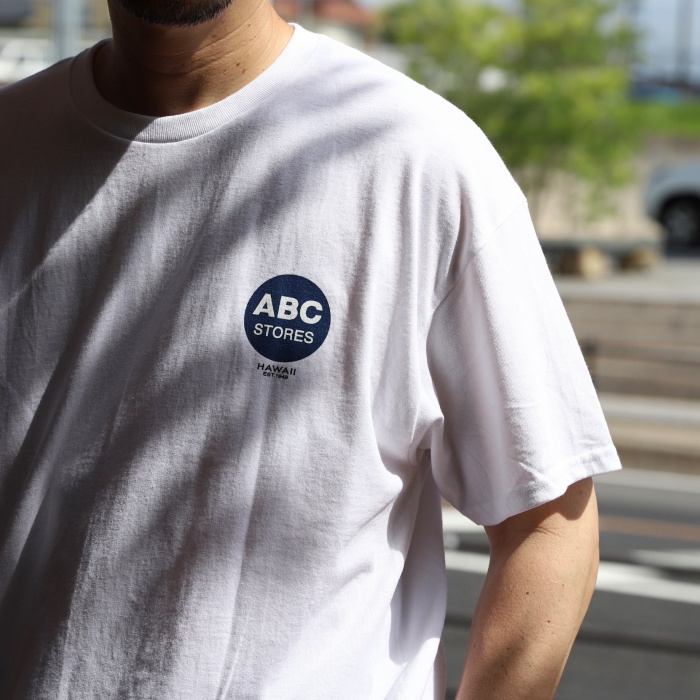 ABCストア ハワイ Hawaii ABC STORES 正規品 ユニセックス クラシック Tシャツ ホワイト/ネイビー/杢ブルー