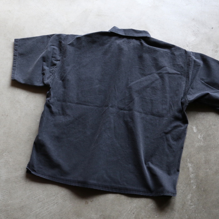 alvana（アルヴァナ） トップス ブラック ツイル ハーフジップ 半袖