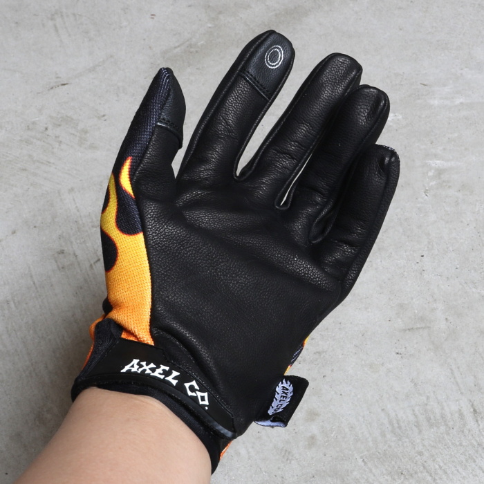 未使用　定価3.5万　ディーゼル　Dロゴ　バイカー　レザーグローブ　ラムレザー AXEL.co バイク グローブ レザーグローブ ユニセックス