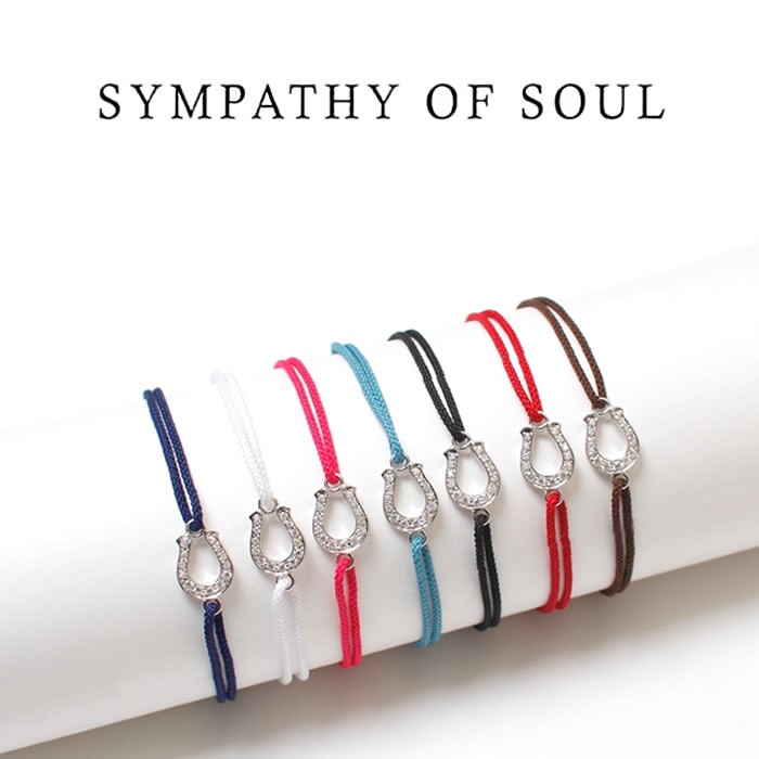 Safari 掲載 SYMPATHY OF SOUL シンパシーオブソウル Horseshoe Amulet Cord Bracelet Silver  w/CZ ホースシュー コードブレス シルバー ジルコニア : b1601sc : Charger.web-store - 通販 -  Yahoo!ショッピング