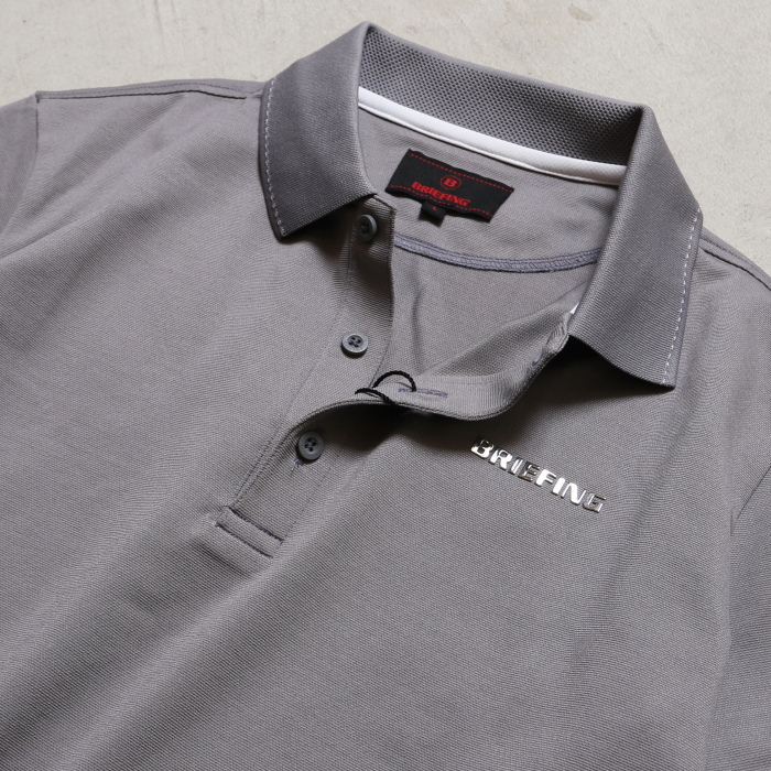 ブリーフィング ゴルフ メンズ ポロシャツ BRIEFING GOLF ベーシック ポロ シャツ BASIC POLO グレー/オリーブ  GRAY/OLIVE 2色展開 2022春夏新作