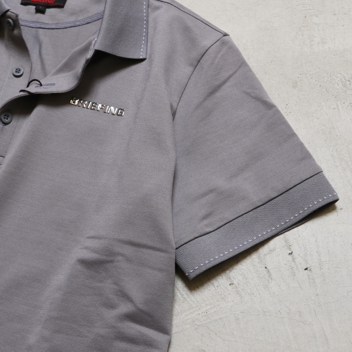 ブリーフィング ゴルフ メンズ ポロシャツ BRIEFING GOLF ベーシック ポロ シャツ BASIC POLO グレー/オリーブ GRAY/OLIVE 2色展開 2022春夏新作