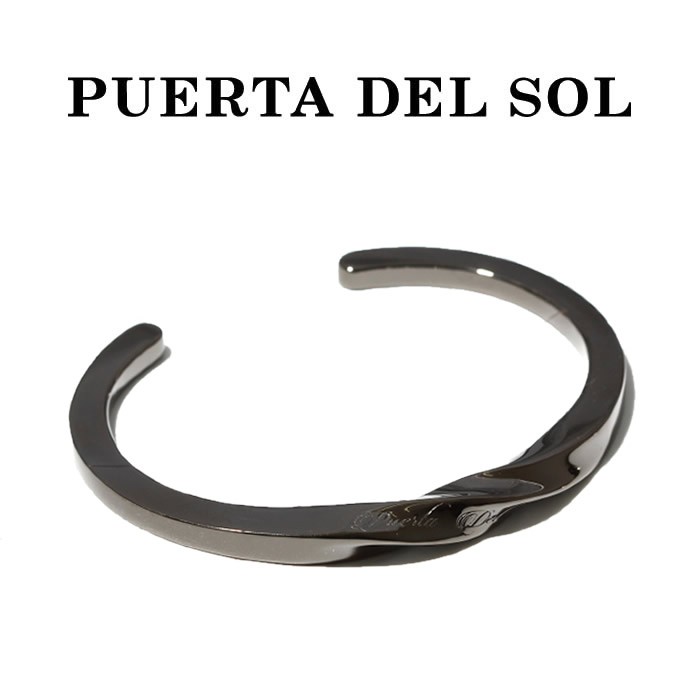 PUERTA DEL SOL（プエルタ・デル・ソル） Mobius Strip Bangle BLACK 