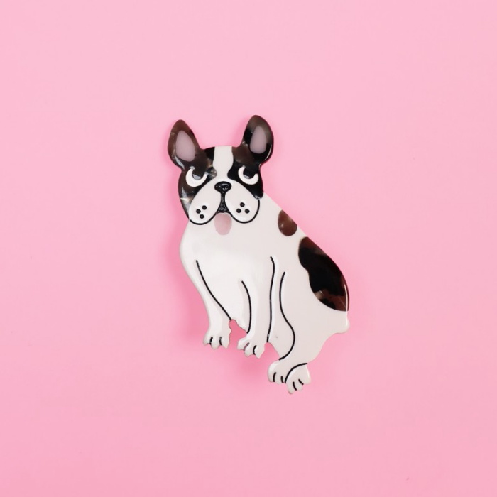 ククシュゼット 正規商品 ヘアアクセ クリップ ピン 犬 Coucou Suzette ブルドッグ ヘア クリップ Bulldog Hair Clip  ホワイト×ブラック White×Black :bulldogclip:Charger.web-store - 通販 - Yahoo!ショッピング