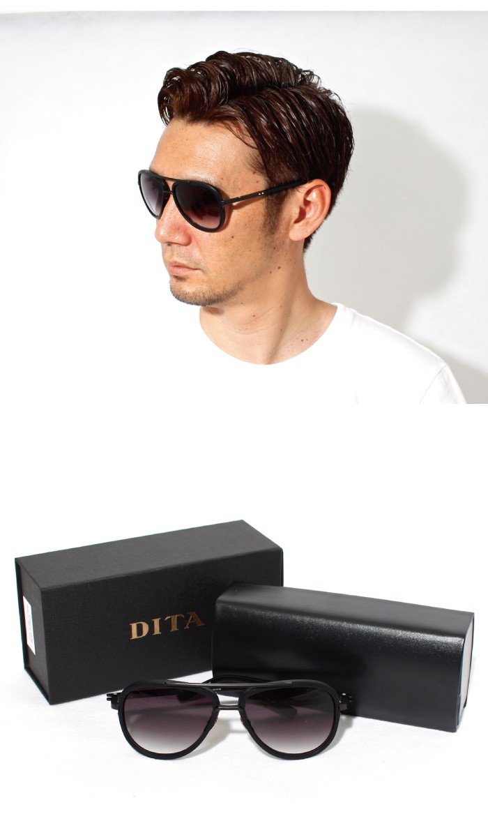 DITA ディータ サングラス MACH TWO Matte Black - Matte Black w/ D