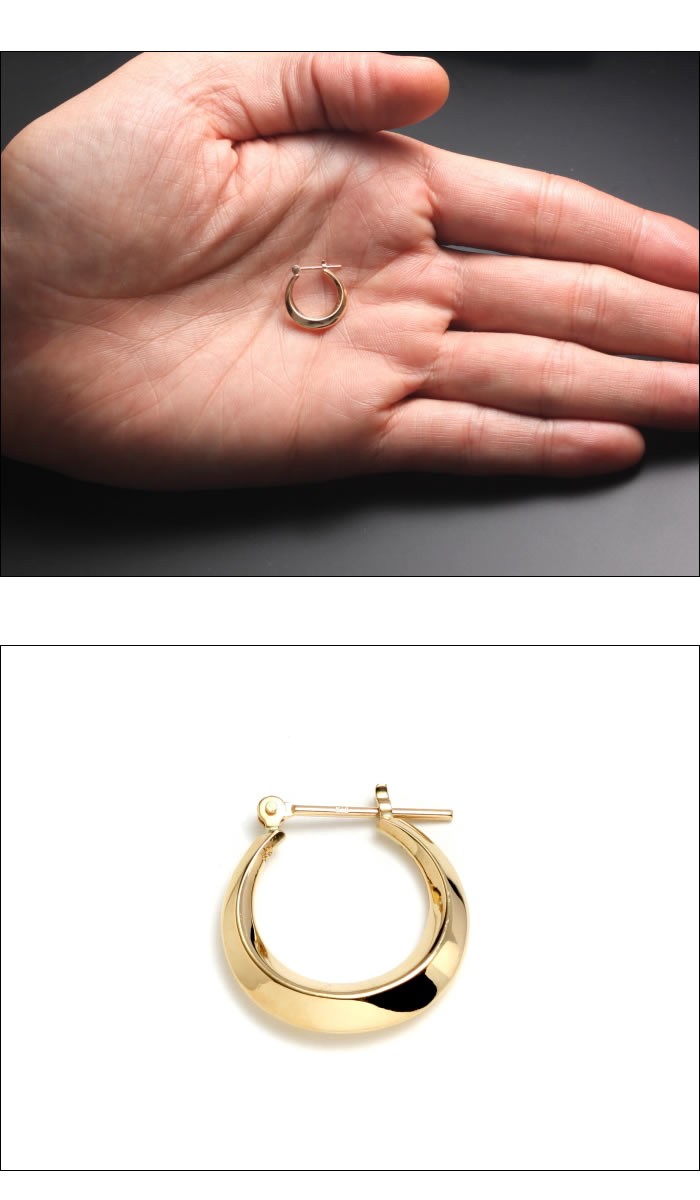 SYMPATHY OF SOUL ムーンフープピアス　Sサイズ SYMPATHY OF SOUL（シンパシーオブソウル） Moon Hoop Pierce