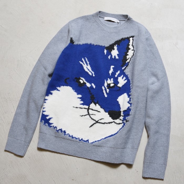 メゾンキツネ ニット MAISON KITSUNE ビッグ フォックスヘッド