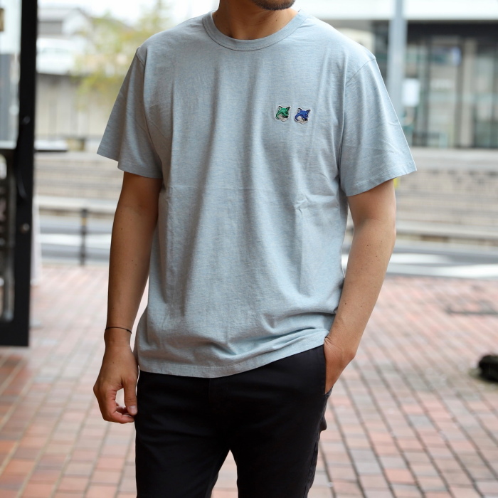 メゾンキツネ Tシャツ MAISON KITSUNE ダブル モノクローム フォックス 