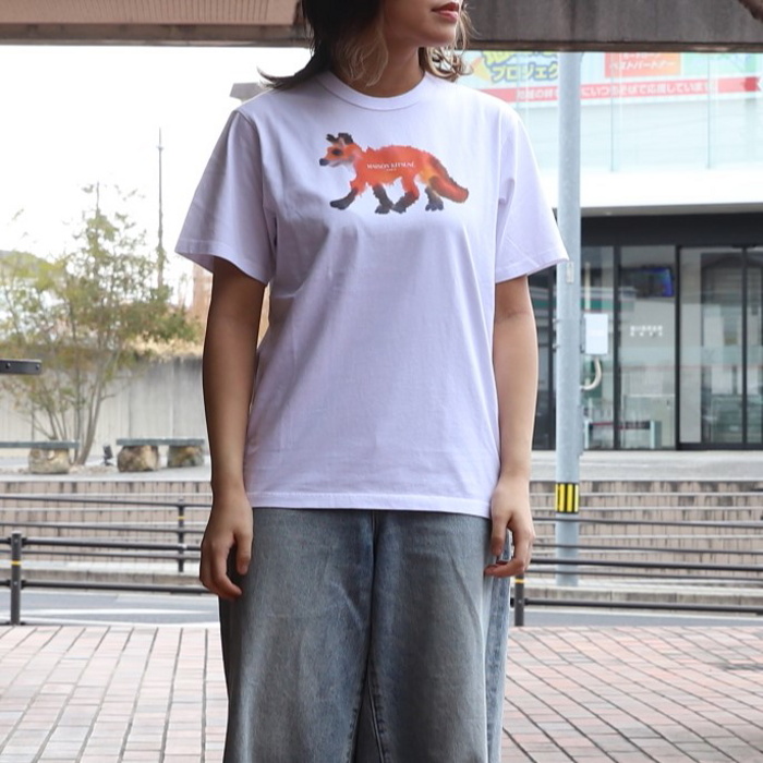 メゾンキツネ Tシャツ MAISON KITSUNE フォックス シルエット Tシャツ