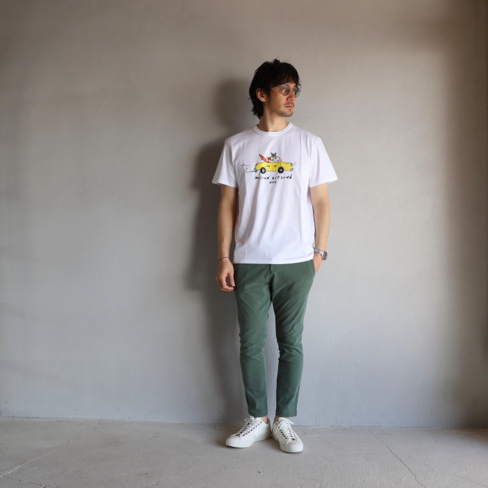 メゾンキツネ オランピア ル タン コラボ Tシャツ MAISON KITSUNE OLY TAXI FOX CLASSIC TEE-SHIRT  ホワイト WHITE 2022春夏新作