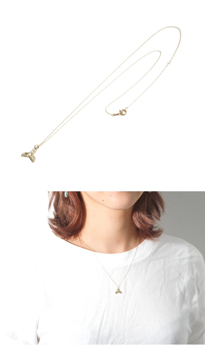 maxi ネックレス　k10 Maxi マキシ ハワイアンジュエリー ホエールテール ネックレス