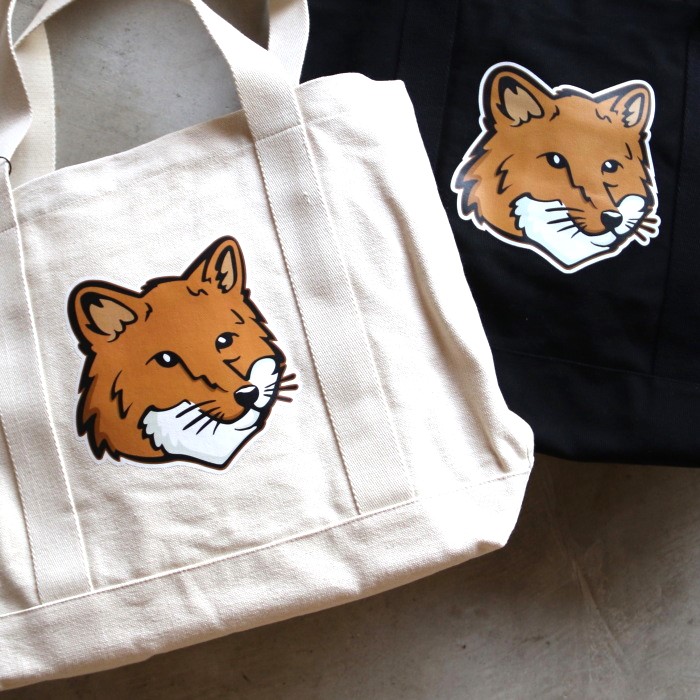 メゾンキツネ トートバッグ MAISON KITSUNE フォックス ヘッド