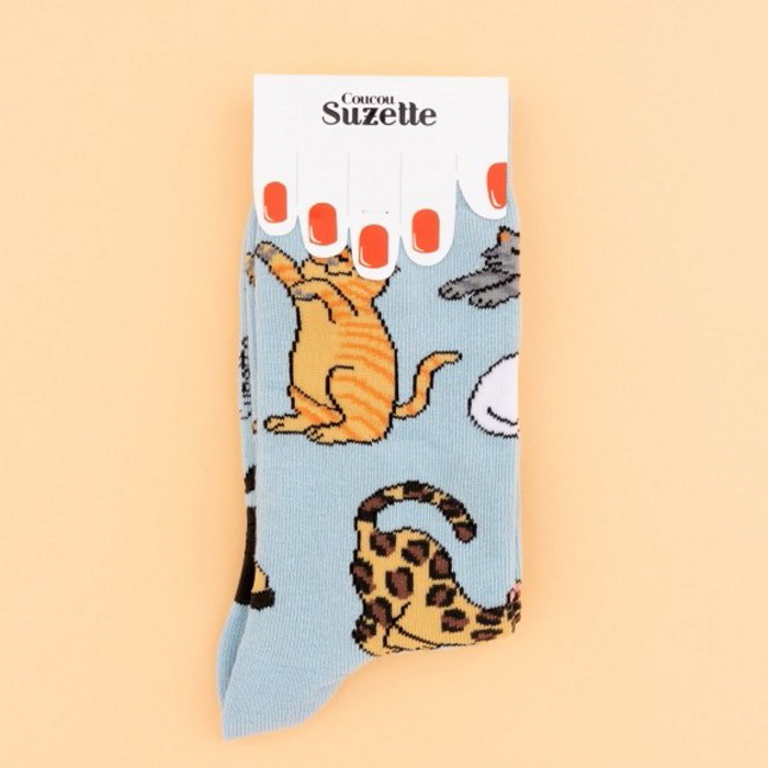 ククシュゼット 正規商品 靴下 レディース かわいい 猫 フランス