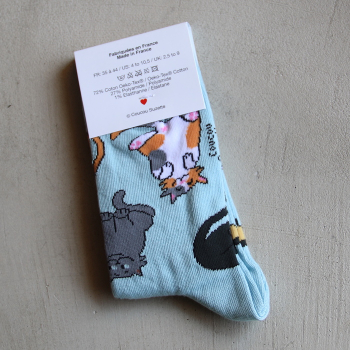 ククシュゼット 正規商品 靴下 レディース かわいい 猫 フランス