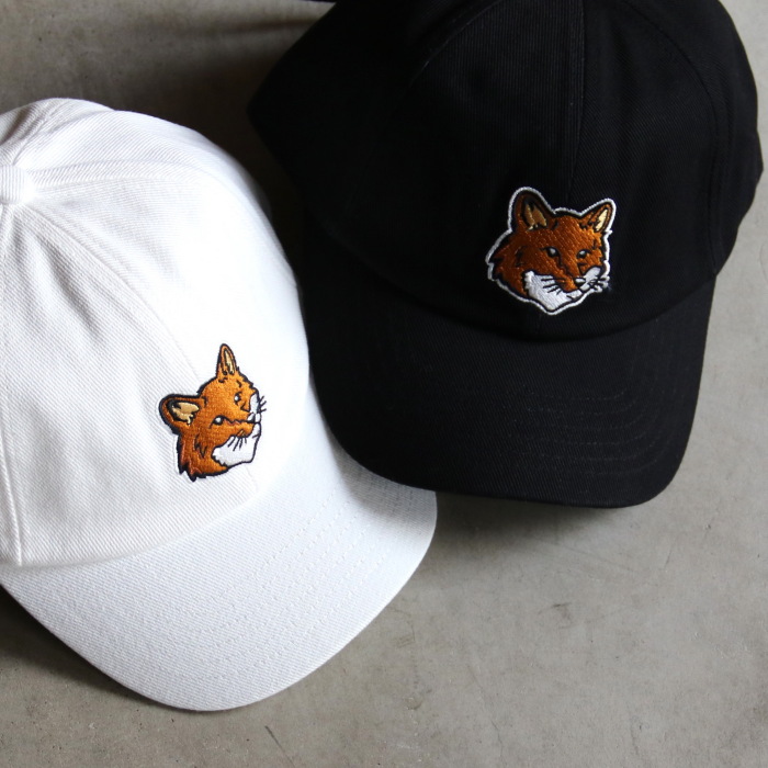 カフェキツネ ホワイトキャップ 楽天市場】Maison Kitsune メゾンキツネ カフェキツネ 刺繍ロゴ