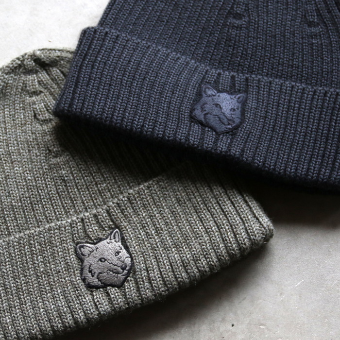 MAISON KITSUNE（メゾン キツネ） ニット帽 ボールド フォックスヘッド