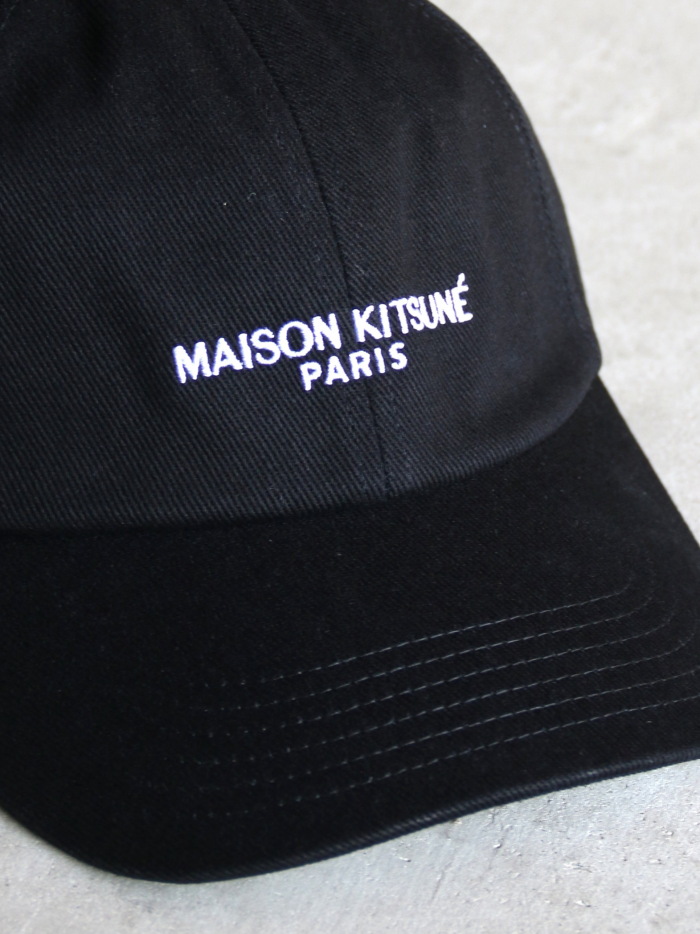 MAISON Kitsuné メゾンキツネ キャップ 黒 MAISON KITSUNE（メゾン キツネ） キャップ ロゴ キャップ MAISON