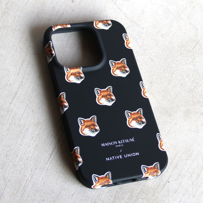 MAISON KITSUNÉ フォックスヘッド iPhoneケース MAISON KITSUNÉ - メゾンキツネ アイフォン15 プロ ケース - ALL