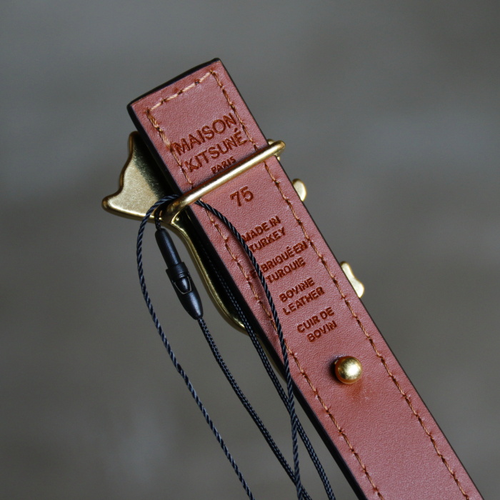 メゾンキツネ BABY FOX BELT ベルト ブラウン サイズ90 Maison Kitsune（メゾンキツネ）の「BABY FOX BELT（ベルト