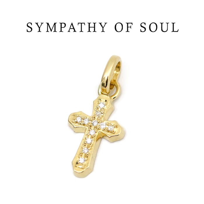 SYMPATHY OF SOUL シンパシーオブソウル Smooth Cross Pendant K18YG