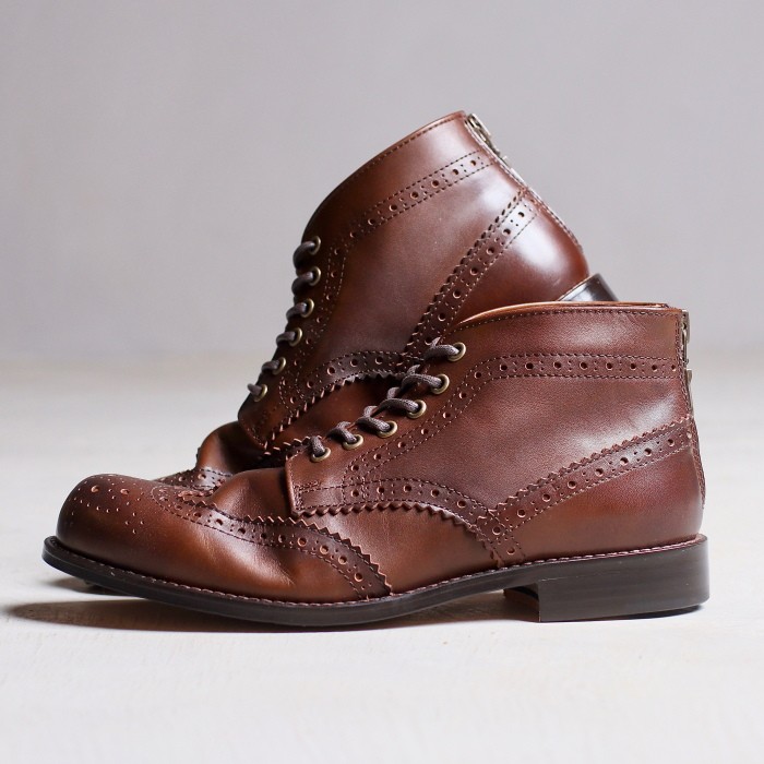 PADRONE（パドローネ） ウィングチップブーツ BACK ZIP BOOTS バック