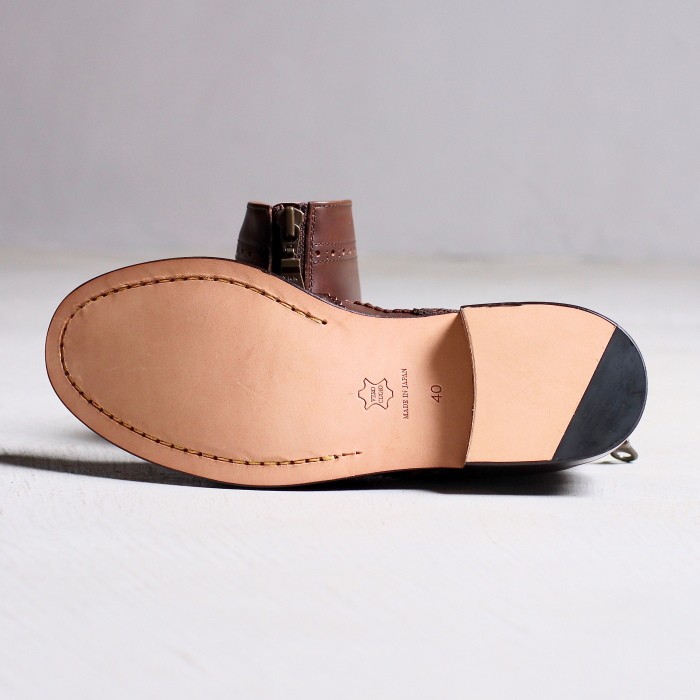 PADRONE（パドローネ） ウィングチップブーツ BACK ZIP BOOTS バック