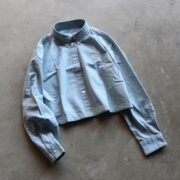 MAISON KITSUNE メゾンキツネ クラフト刺繍ブラウス 34 バンドカラー/フリル/定価51700円 NW00410WC5030/24AW   グリーン  / 240001184851 MAISON KITSUNE メゾンキツネ クラフト刺繍ブラウス 34 バンドカラー