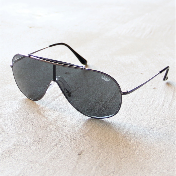Ray-Ban - レイバン サングラス メタル ブラック ダークグレー オーバル 美品 61229の通販｜ラクマ