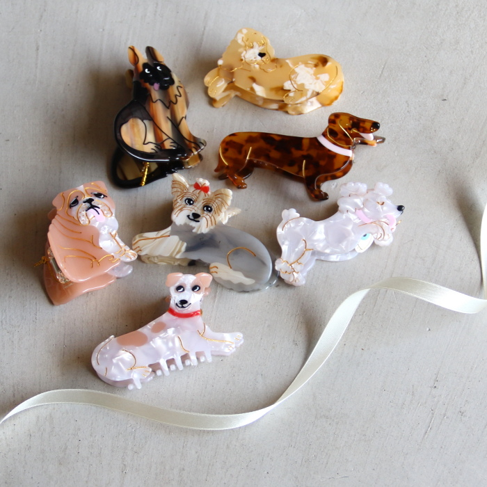 ククシュゼット 正規商品 ヘア アクセ クリップ 犬 Coucou Suzette
