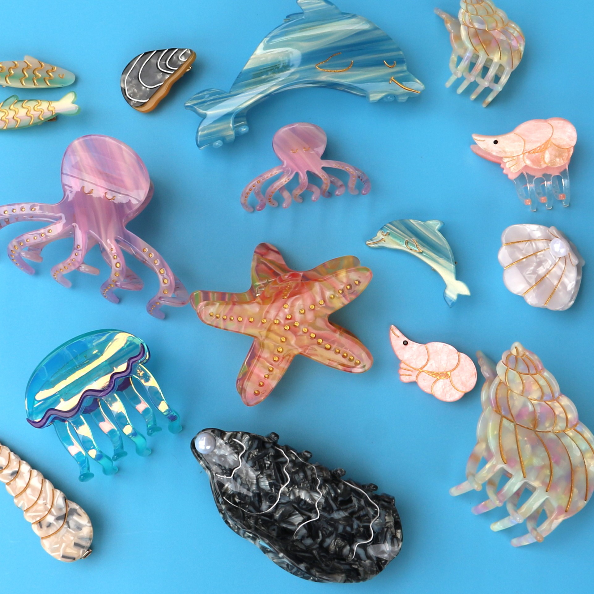 ククシュゼット 正規商品 ヘア アクセ ピン かわいい 海 魚