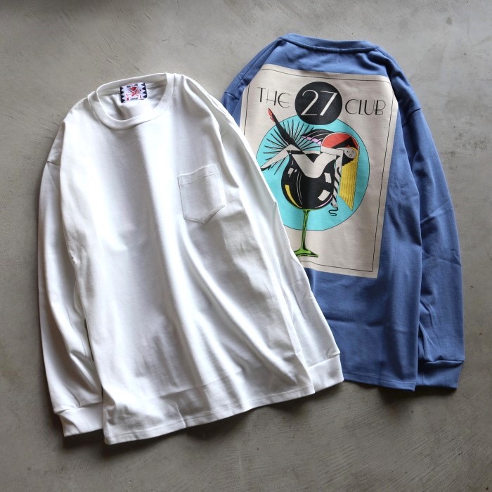 サノバチーズ L/S Tシャツ SON OF THE CHEESE The 27club クルー The 27club Crew ホワイト/ブルー  WHITE/BLUE 2色展開 2023春夏新作