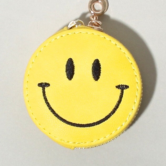 Happy Smile Pouch Holder ハッピー スマイル ポーチ キーホルダー コインケース にこちゃん 7色展開  通販 