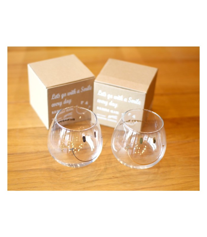 ゆらゆらグラス にこちゃん SMILE GLASS スマイルグラス 2色展開