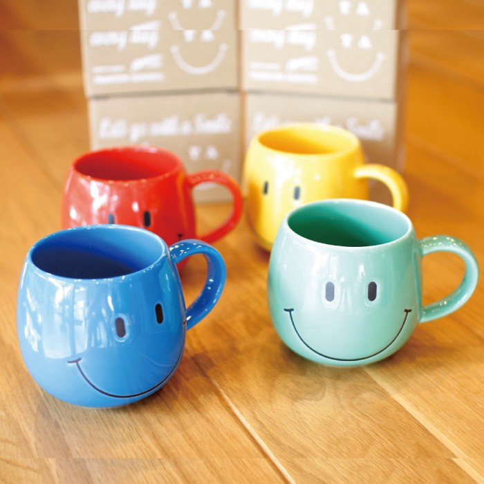 にこちゃん Funny Mug ファニーマグカップ スマイル コップ 4色展開 : tkt045 : Charger.web-store - 通販 -  Yahoo!ショッピング