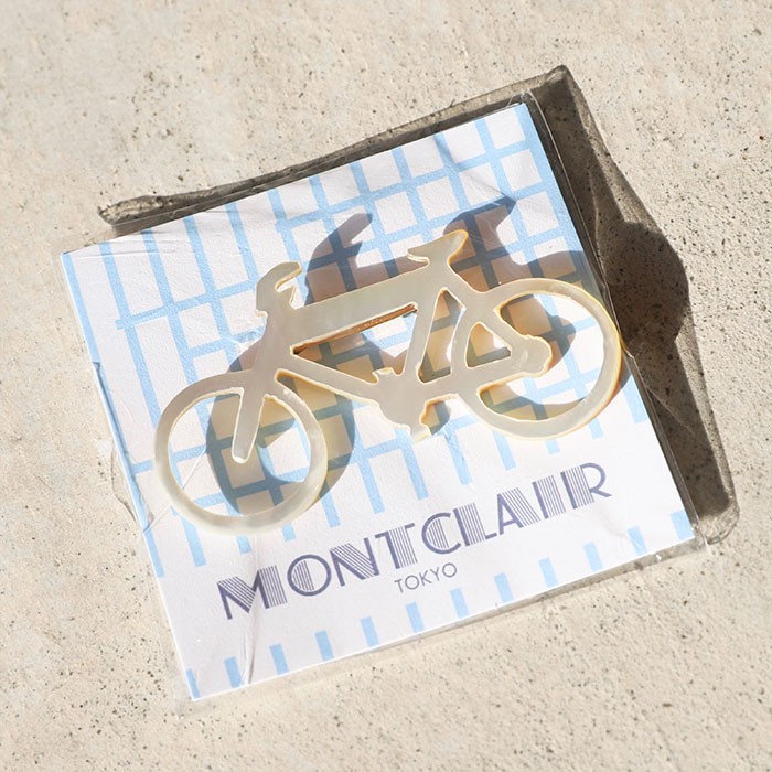 MONTCLAIR アクセサリー モントクレア シェルブローチ Shell brooch  イカリ/カギ/自転車/メガネ/ニコちゃん(ホワイト系/ブラック系) 6種類展開 :ttz001:Charger.web-store - 通販 -  Yahoo!ショッピング