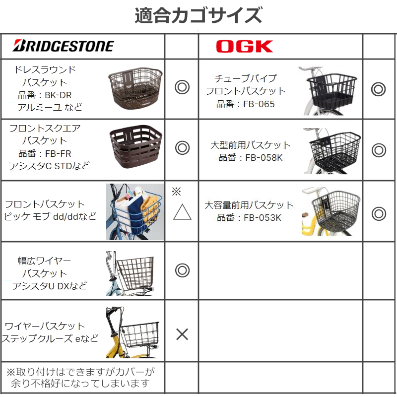 自転車 カゴカバー 前用 前かごカバー D-2F-PMK 防水 撥水 大久保製作所