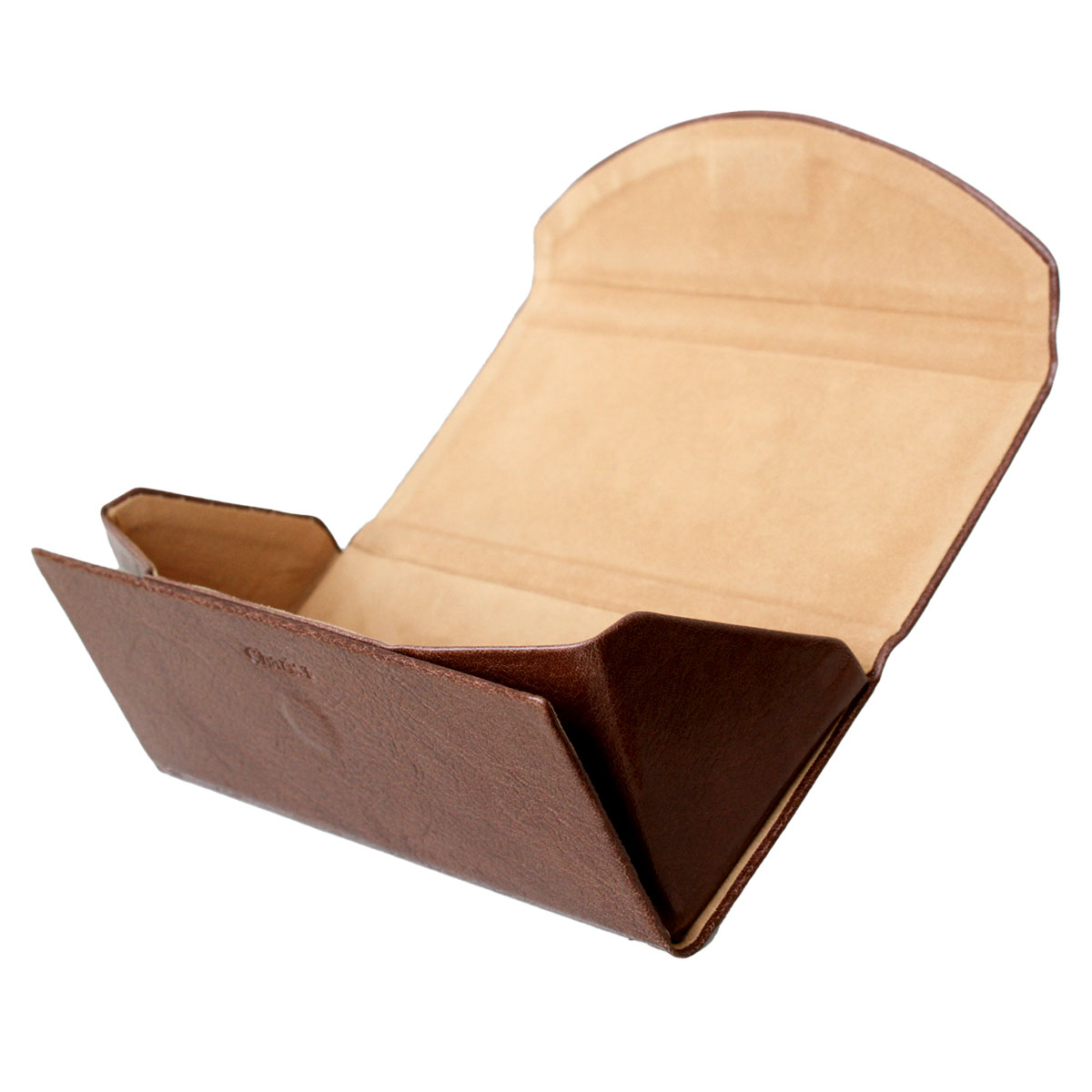 メガネケース 眼鏡ケース ハード 本革 折りたたみ コンパクト