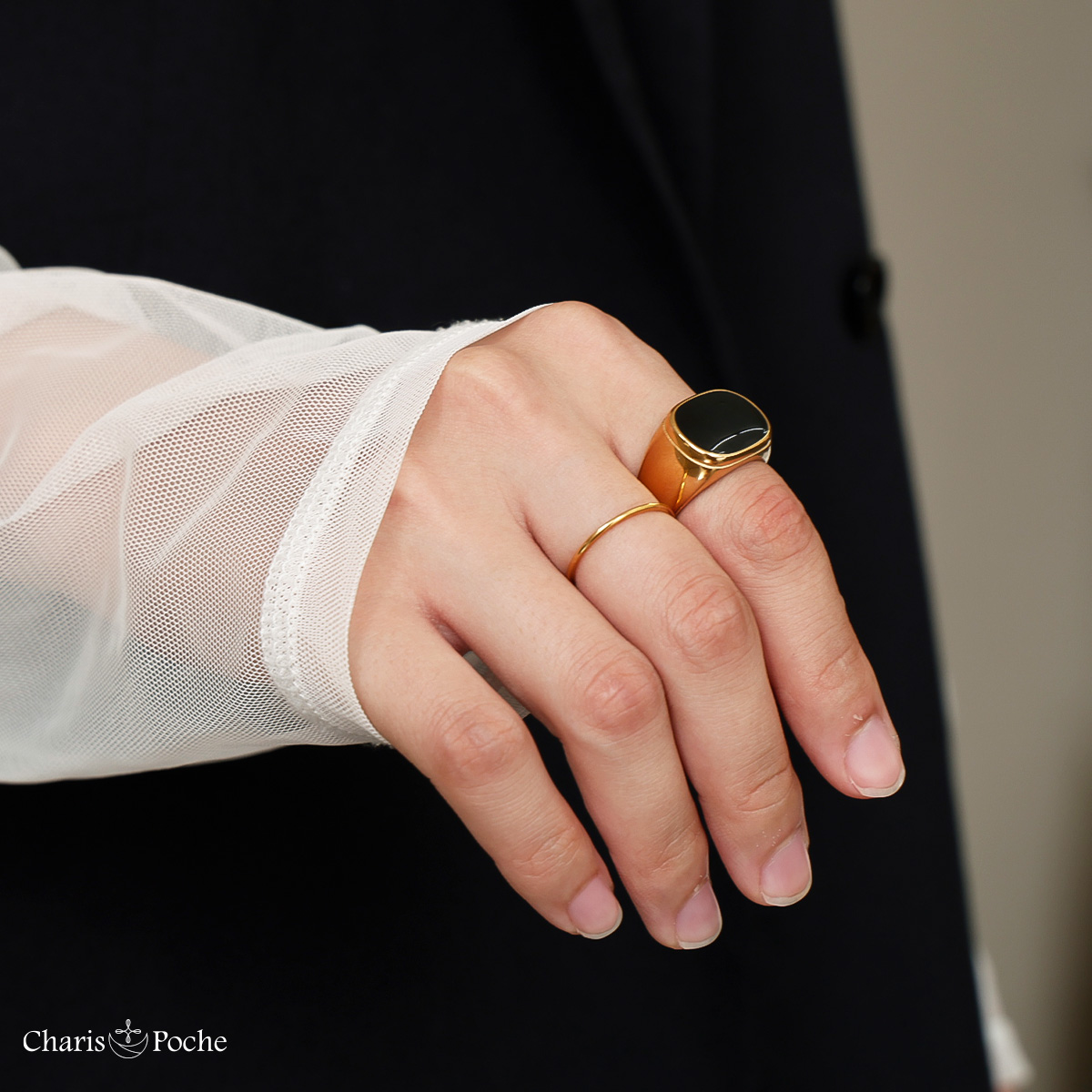 金属アレルギー対応 指輪 レディース ステンレス リング シンプル