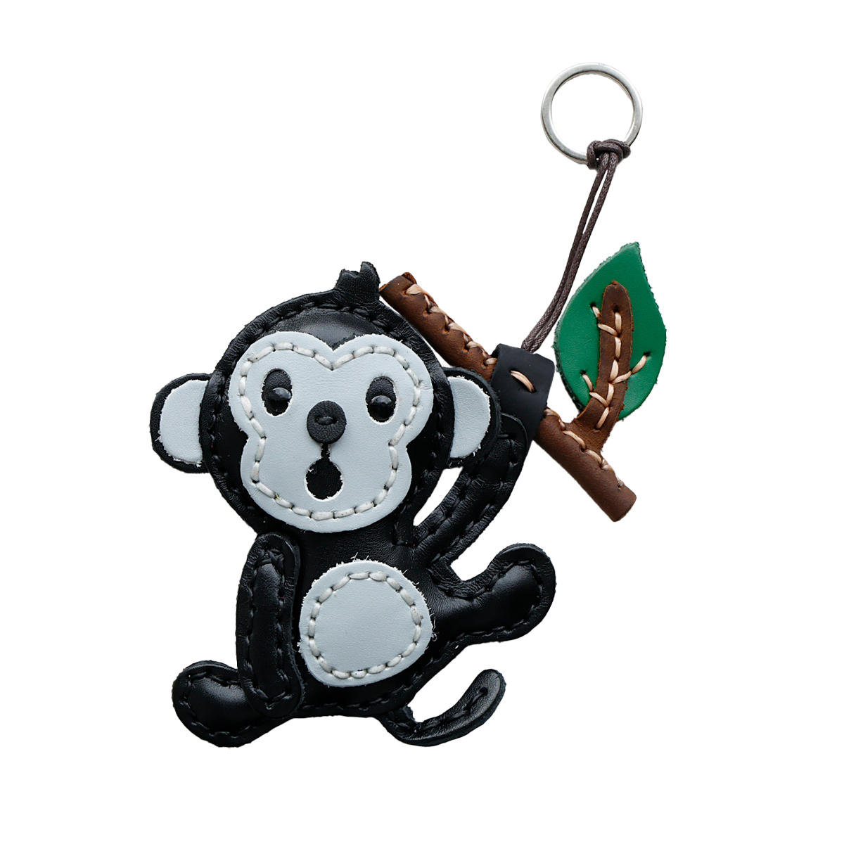 キーホルダー 本革 チャーム レザー レディース メンズ 猿 申 さる