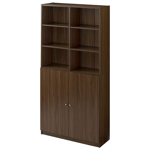 ぼん家具 カラーボックス 6段 扉付き ディスプレイラック 薄型 本棚 大