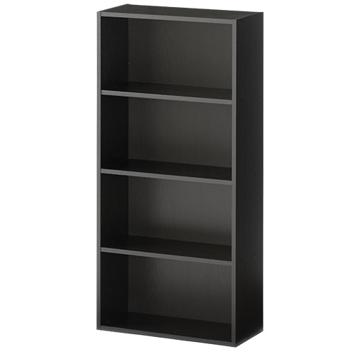 ぼん家具 【完成品】 カラーボックス 収納 4段 スリム 文庫本 本棚