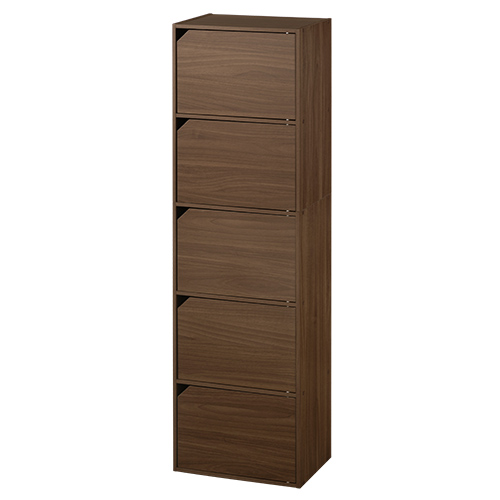 【ゆう】ぼん家具　本棚　5段　扉付き ぼん家具 カラーボックス 扉付き 5段ボックス 収納棚 本棚 おしゃれ 大