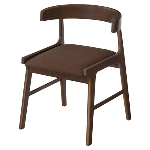 ぼん家具 椅子 ダイニングチェア チェアー 1脚 ハーフアームチェア