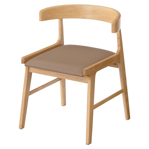 ぼん家具 椅子 ダイニングチェア チェアー 1脚 ハーフアームチェア