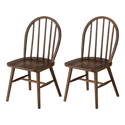 ぼん家具 ダイニングチェアー イス チェア 二脚セット 天然木 椅子