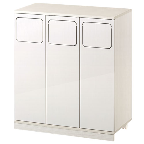 ぼん家具 【完成品】 薄型 3分別 ダストボックス おしゃれ 袋 見えない